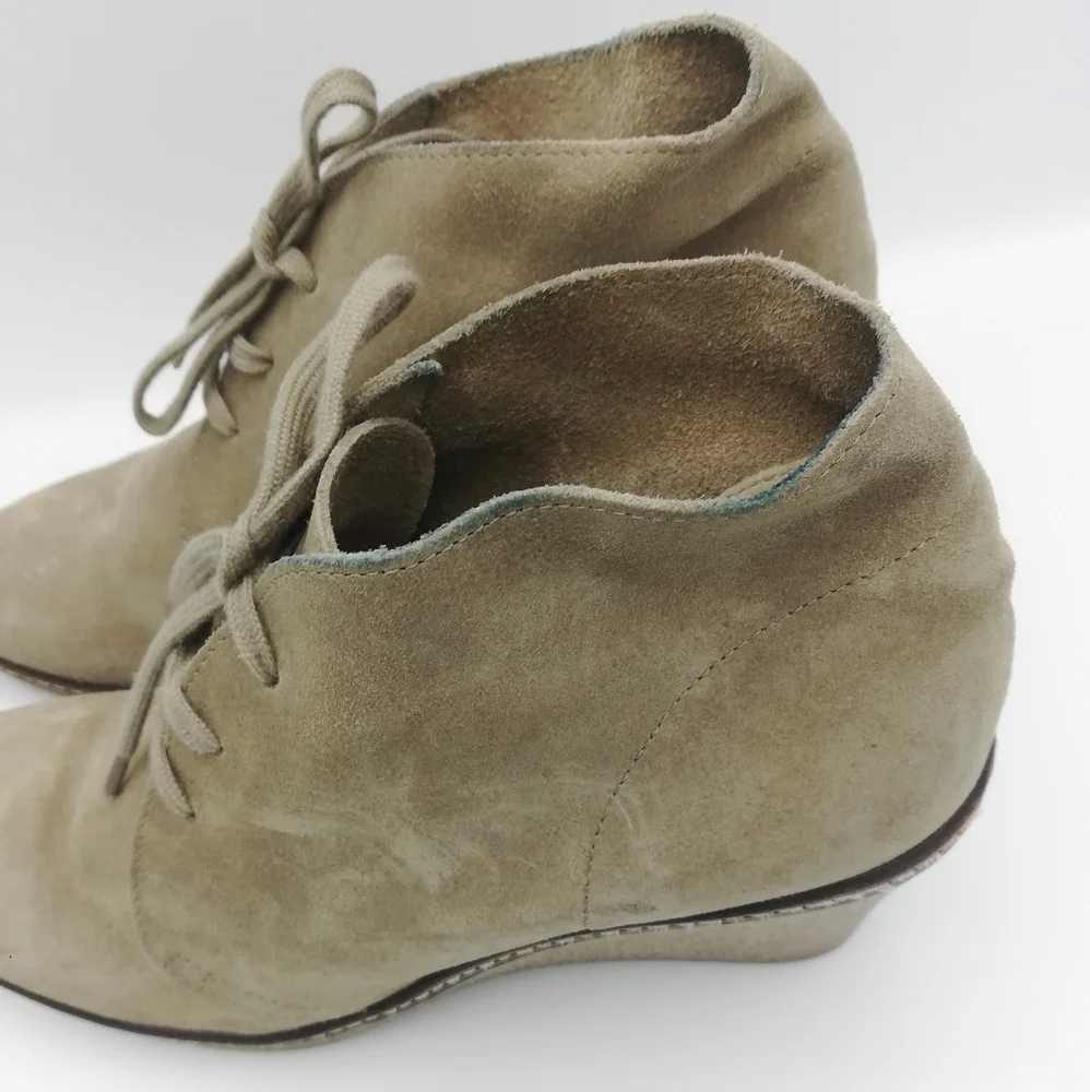J Crew MacAlister Wedge Ankle Boots Lace Up